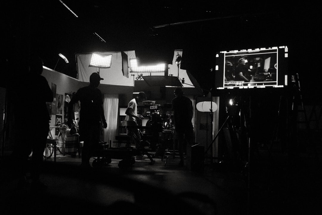 News broadcast studio overview